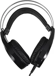 Yardenfun Headset Computer Headphones Microphone Soft Padding Noise Isolation Luminous Led