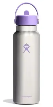 HYDRO FLASK WIDE MOUTH VACUUM BOTTLE, WITH LID- STAINLESS VIOLET