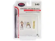 "4X4 Mechanics" 2 Piece Diecast Figure Set 1 for 1/43 Scale Models