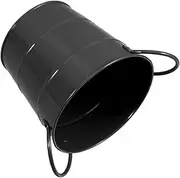 TEHAUX Iron Storage Bucket Office Home Dust Bin Mini Desk Trash Can Pen Holder