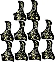 Toddmomy 10Pcs Guitar Pickguard Protector Durable Scratch Plates for Acoustic Folk Guitars Unique Design Easy Installation Compatibility