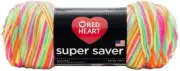 Red Heart Super Saver Yarn-Day Glow E300B-3934
