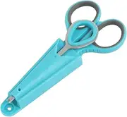 Fishing Scissor, Stainless Steel Fishing Tackle Rig Scissors with Hook Remover, Edge Braided Line Fishing Scissor with Safety Cover, Fishing Braid Line Scissor for Fishing Line Copper Wire (A)