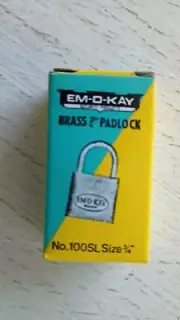 Vintage Padlock 3/4-Inch Solid Brass Padlocks Rust Proof Hardened Steel Shackle