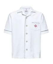 Casablanca Monogram Towelling Shirt S,XL BRIGHTWHITE
