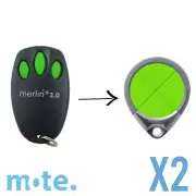 2 x Merlin+ 2.0 E945M Genuine/Original Garage/Gate Door Remote MT100EVO MT60EVO