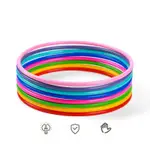 24 PCS MULTICOLOR PLASTIC TOSS RINGS KIDS RING TOSS GAME CAR