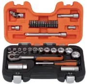 Bahco SOCKET & BIT SET S330AF 34Pcs 1/4” & 3/8” Hexagon Drive, Alloy Steel