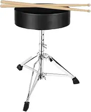 Drum Throne Drum Stool, Adjustable Height Padded Seat with Drum Sticks Anti-Slip Feet Drum Chair for Adults Kids Drummers