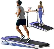 Walking Pad Under Desk Treadmills for Home, Treadmill 320+lbs Capacity, 3%/5%/10% Adjustable Incline, Portable Treadmill Upright Store, Smart Treadmill with Preset Programs and Real Sceneries