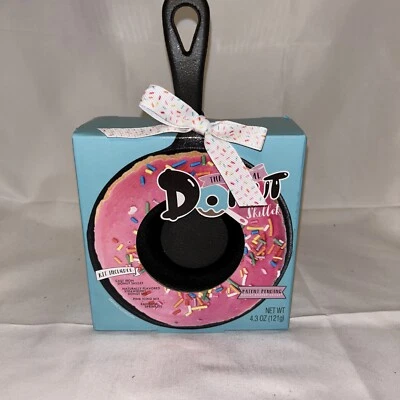 The Original Donut Skillet w/ Strawberry Flavored Donut Mix cast iron donut (G)