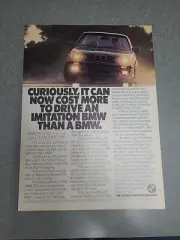 BMW 325i Print Ad 1988 8x11 Great To Frame