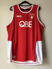 Sydney Swans AFL Onfield Training Singlet Size L Red/White ISC 2019 SMFC