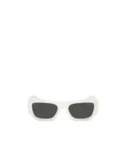 Prada Eyewear Geometric Frame Sunglasses 53 White