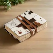 Handmade Cowhide Leather Journal - Rustic Tie-Closure Notebook