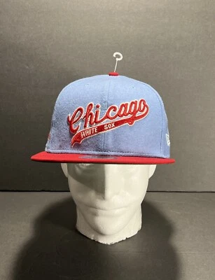 Chicago White Sox Hat Cap Powder Blue 70s NWT New Era Fitted 7 1/2 Cooperstown