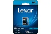 SD Card Lexar 64GB Professional High-Performance 800x SDXC UHS-I DSLR Cameras