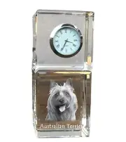 Australian Terrier Crystal With Dog Art-Dog