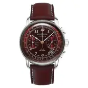 Zeppelin Casual Watch Lz126 Los Angeles Red Round Analog Stainless Steel