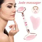 Jade Face Massagers Roller Gua Sha Board Facial Beauty Tool Anti Ageing PatVB