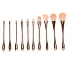 10pcs Professional Makeup Brush Set Eye Shadow Concealer Blusher Brush Cosme ECM
