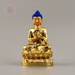 毗盧佛中央佛法性佛像大日如來仿鎏金藏傳佛像擺件車載可裝藏
