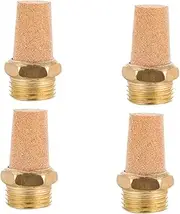 NOLITOY 4pcs Brass Pneumatic Connector for Air Tools High Noise Reduction Easy Installation Compatible with Cylinders and Gear Boxes