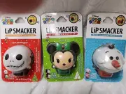 LOT of 3◇Lip Smacker Disney Tsum Tsum Balm◇Holiday/Christmas: Minnie, Jack, Olaf
