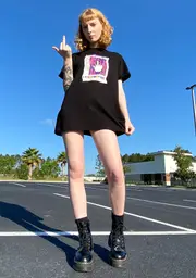 [HOROSCOPEZ] Log Off Oversized Graphic Tee