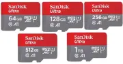 SanDisk MicroSD Ultra UHS-I 140MB/s (SDSQUAC) Flash Memory Card 64GB - 256GB AU
