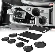 Auovo Cup Holder Inserts Liners Compatible with Subaru Crosstrek 2024 2025 Impreza Accessories Car Custom Silicone Cup Holder Mat Pad 8PCS (Gray Trim)