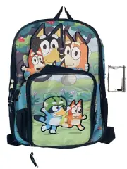 Bluey 2 Piece Set Backpack School bag With Lunch Box Pre-school Girls & Boys 16"