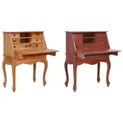 Solid Mahogany Wood Secretary Desk 78x42x103cm Office Brown/Light Wood vidaXL