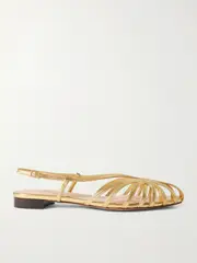 [Loeffler Randall] Loeffler Randall - Devon Metallic Leather Sandals - Gold - US7 US 7 Gold