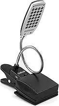 LED Desk Lamp with Clamp - Daffodil ULT300 - 3 Brightness Modes Reading Light Eye-Caring Clip-on Reading Lamp USB and Battery Powered 360° Flexible Gooseneck for Bed Desk Kids Travel