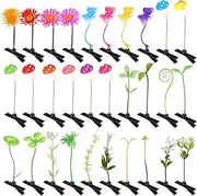 Luinabio 30 Pcs Bean Sprout Hair Clips Mixed Style Plant Hairpins Flower Plant Hair Clip Little Grass Barrette Butterfly Headwear Hair Accessories for Women Girl School Home Party Christmas (Sweet)