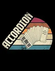 Accordion Accordionist Button Accordion Silhouette Notebook: 110 Pages, 8.5 x 11