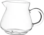 AFXGUSD Tea Cup, Clear Milk Pourer, Drinkware with Handle, Clear Carafe, Coffee Cup, Creamer Pitcher for Espresso, Tea, Coffee, 250ml 7x5.5x8.3cm