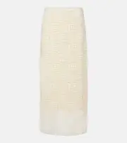 [SIR] SIR Rayure crochet cotton maxi skirt AU 10 white