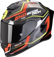Scorpion EXO-R1 Evo Air Coup, full face helmet , color: Black/Red/Neon-Yellow , size: XL