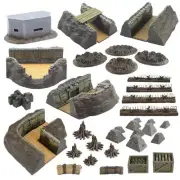 WWG World at War Full Trench System Battlefield Set – 28mm WW1 Terrain Scenery