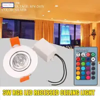 在飛比找蝦皮購物優惠-3W RGB LED Recessed Ceiling Li