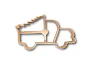 Truck Carrying Tree Cookie Cutter - choose Your Own Size