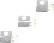 LALAFINA 3sets Cabinet Hinge Repair Plate Durable Stainless Steel Fixing Plate for Furniture Shelves Easy Installation for Sofa Table Chair and Wardrobe 2pcs*3