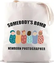 JNIAP Photographer Gift Somebody's Bomb Newborn Photographer Tote Bag Shoot Babies Gift