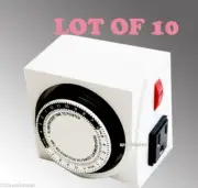 LOT 10 UL Electric 24 Hours Timer Duel Plug In Outlet Grow Light Fan Appliance