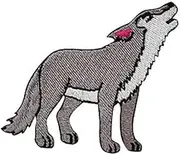 wolf patch,Baby Wolf patch, animal patch, Cartoon patch, Kids Patch Embroidered Iron on Sew on Patch Badge for Clothes etc. 8x6cm