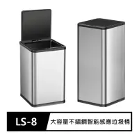 在飛比找momo購物網優惠-【FJ】不鏽鋼充電式智能感應垃圾桶LS8(大款18公升款)