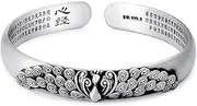 Fashion Bracelet,Gifts for Mum,925 Sterling Silver Cuff Bangle Hand Carve Phoenix Bracelet Sterling Silver Jewellery Birthday Gifts for Sisters Friend Couples Mom (Color