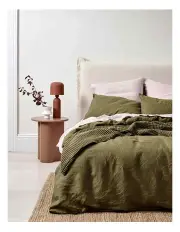 [Aura Home] Aura Emile Quilt Cover in Bronzed Olive